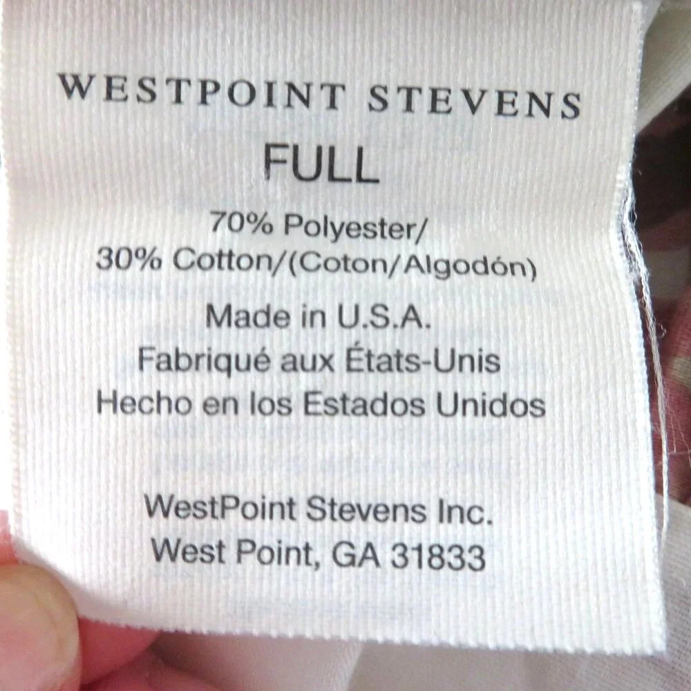 Vintage WestPoint Stevens Full Size Floral Lattice Bed Skirt 13.5